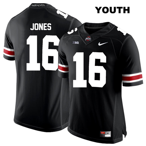 Ohio State Buckeyes Youth Keandre Jones #16 White Number Black Authentic Nike College NCAA Stitched Football Jersey GP19N70IA